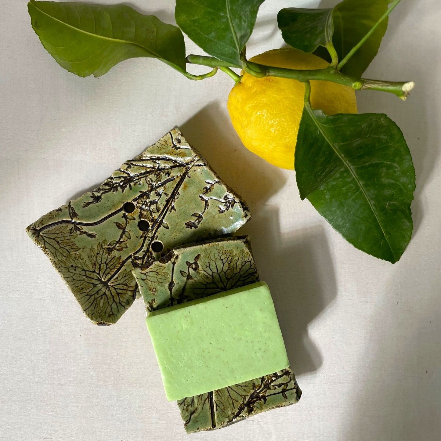 Soap dish - Botanical - Green