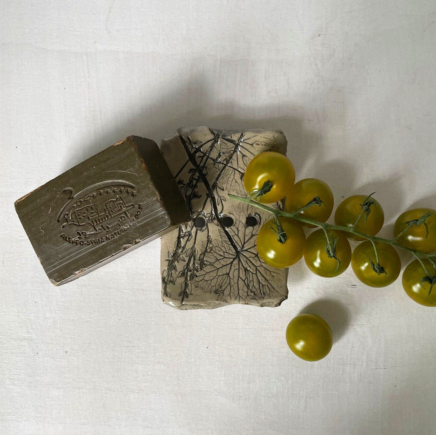 Soap dish - Botanical - Natural