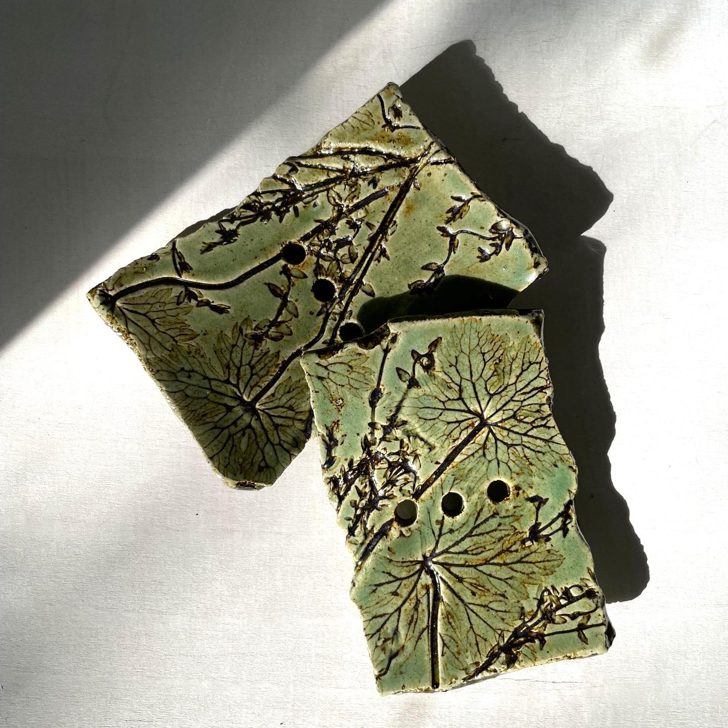 Soap dish - Botanical - Green